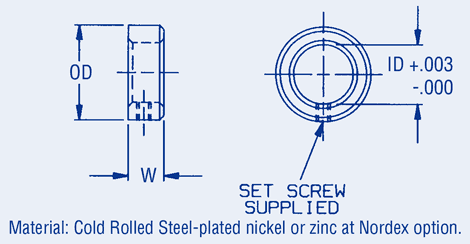 Set Screw Collars-Commercial, Inch Steel plain style