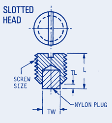 Slotted Head Nylon Point Set Screw