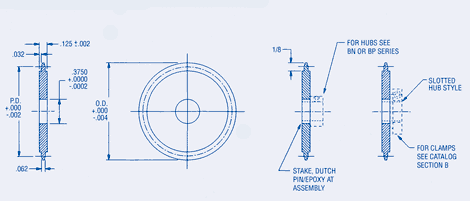 Miniature Chain Sprockets Hubless .1475 pitch