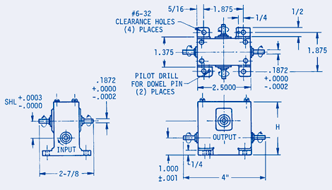 Worm & Wheel Boxes,Precision,Medium Duty 3/16 Shaft,64 Pitch