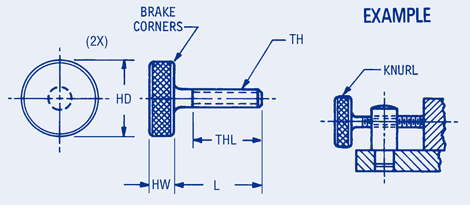 Knurled Thumb Screws Metric