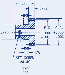 Cluster Hub Gears 32 To 120 Pitch-3/16 Bore Type III