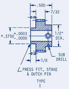 Cluster Hub Gears 24 Pitch-120 Pitch-1/4 Bore Type I