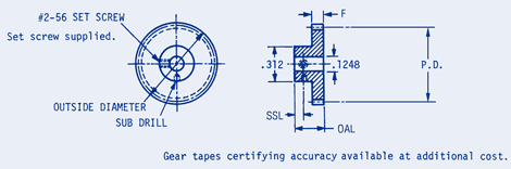 Spur Gear-Pin Hub-120 Pitch