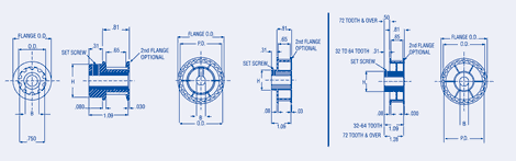 Timing Belt Pulleys - Nylon Series 5mm Pitch GT