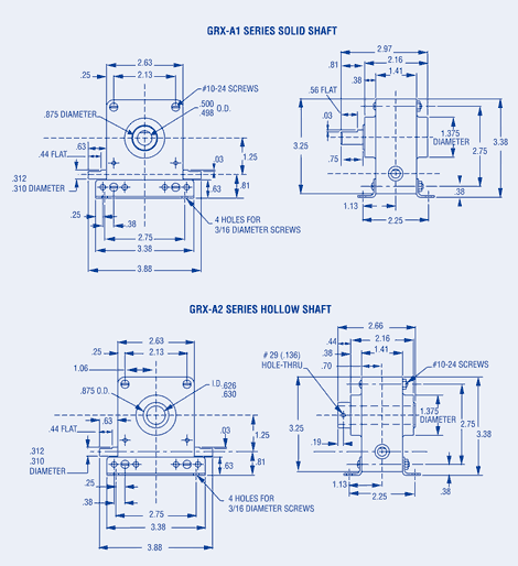 Worm Gear Speed Reducer - Bronze Bushing Style